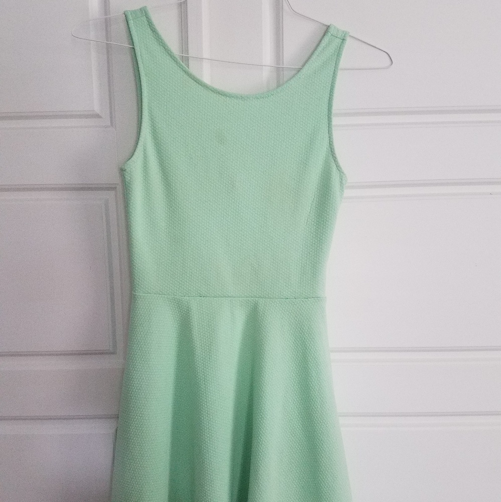 Mint green cut out dress